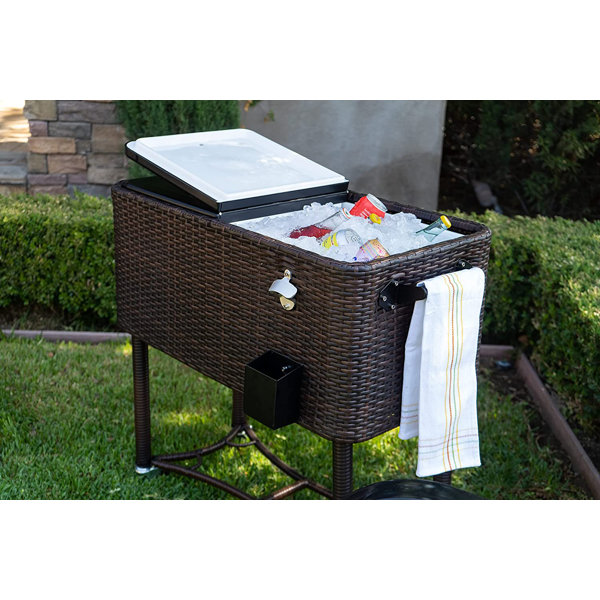 Permasteel 80Qt HandWoven Wicker Outdoor Cooler & Reviews Wayfair